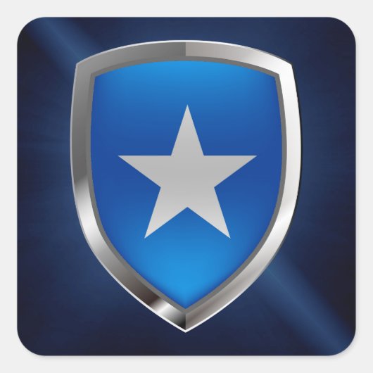 Somalisch metallisch embleem vierkante sticker (Voorkant)