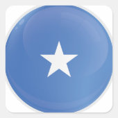 Somalisch rond pictogram vlag vierkante sticker (Voorkant)