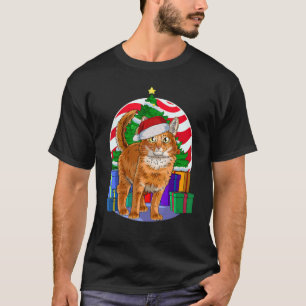 Somalische kat kerstboomschildering t-shirt