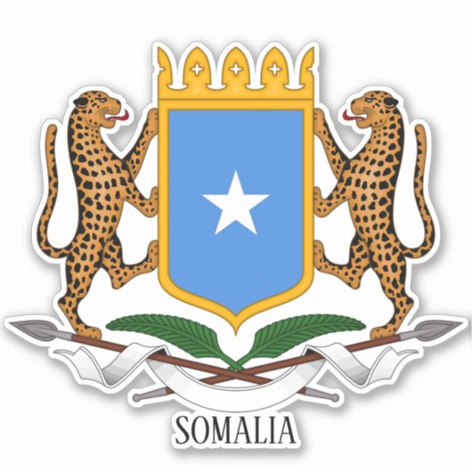 Somalische nationale wapenschild patriottisch sticker (Voorkant)