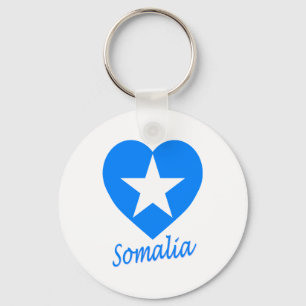 Somalische vlag Heart Sleutelhanger
