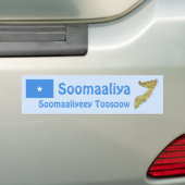 Somalische vlag + kaartBumpersticker Bumpersticker (Op auto)