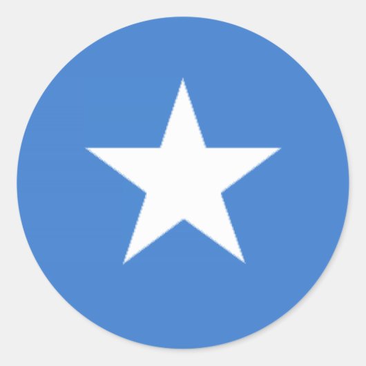 Somalische vlag ronde sticker (Voorkant)