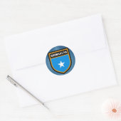 Somalische vlag ronde sticker (Envelop)