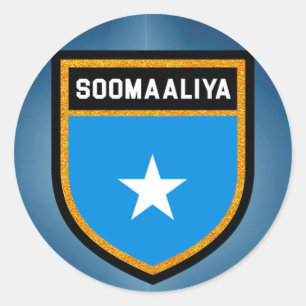 Somalische vlag ronde sticker