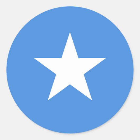 Somalische vlag ronde sticker (Voorkant)