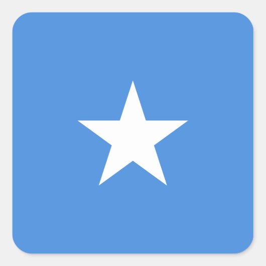 Somalische vlag vierkante sticker (Voorkant)