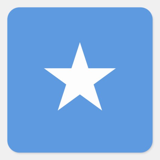 Somalische vlag vierkante sticker (Voorkant)