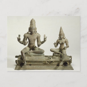 Somaskanda, Chola, Tamil Nadu (brons) Briefkaart