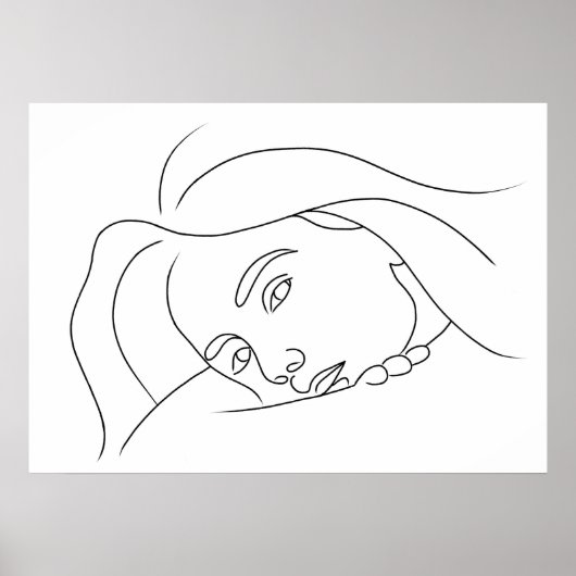 Somber Fem Face Poster (Voorkant)