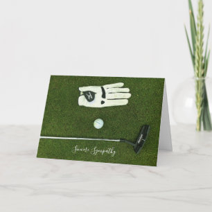 Somber Golf Sympathy Kaart