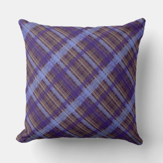 Sombere paarse en gouden tartan geruite esthetiek kussen