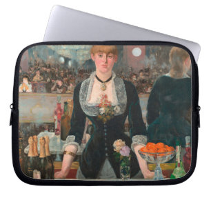 Sombere Parijse Barman Manet Een bar in de Folies- Laptop Sleeve