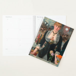 Sombere Parijse Barman Manet Een bar in de Folies- Planner