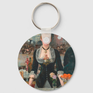 Sombere Parijse Barman Manet Een bar in de Folies- Sleutelhanger