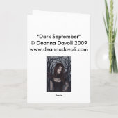 Sombre septembre - carte de voeux (Dos)