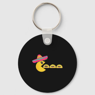 Sombrero die grappige taco's met snorren cinco eet sleutelhanger