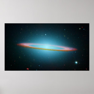 Sombrero Galaxy in infrarood licht Poster
