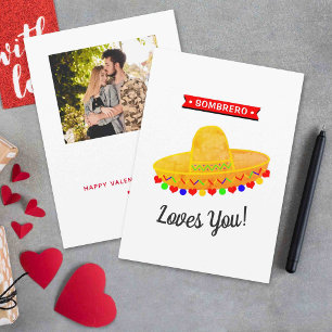 Sombrero houdt van je grappige Whimsy Valentijnsda Feestdagenkaart