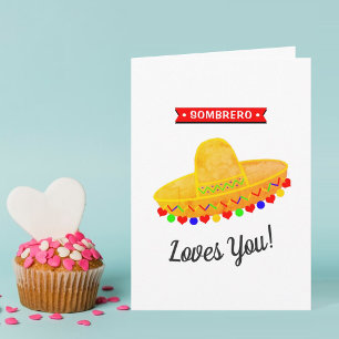 Sombrero houdt van je grappige Whimsy Valentijnsda Kaart