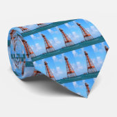 Sombrero Key Lighthouse Florida Keys Mannen Stropd Stropdas (Opgerold)