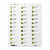 Sombrero met Cactus en Mustache Etiket (Full Sheet)
