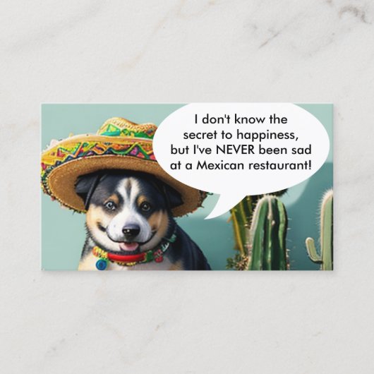 sombrero perro meme klantenkaartje (Voorkant)