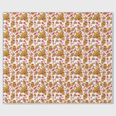 Sombrero Skulls Hot Peppers Mustaches Halloween Cadeaupapier (Vlak)