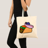 Sombrero Wearing Taco Tote Bag (Voorkant (product))