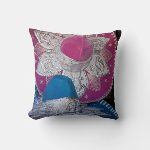 Sombreros bleu et rose Coussin MoJo américain