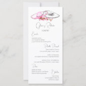 Sombreros & Fleurs Mariage mexicain Menu bilingue (Dos)