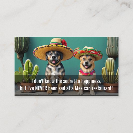 Sombreros perros meme klantenkaartje (Voorkant)