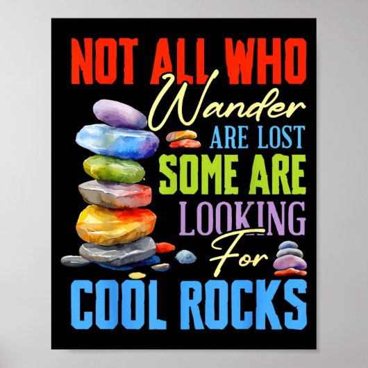 Some Are Looking For Cool Rocks - Geologist Geode  Poster (Voorkant)