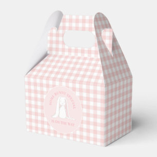Some Bunny Baby Shower Roze Gingham Bedankdoosjes