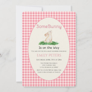 Some Bunny Baby Shower Roze Kaart