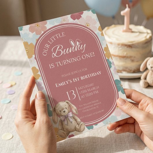 Some Bunny Birthday Invitation Bunny 1st Birthday