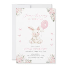 Some Bunny Bloem Meisje Roze Konijn Verjaardag
