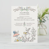 Some BUNNY draait een rustiek bos Kaart (Staand voorkant)