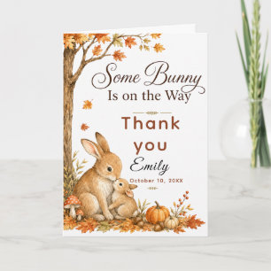 Some Bunny Fall Baby Shower Bedankkaart
