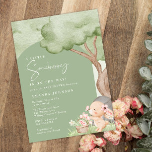 Some Bunny Forest Woodland Baby shower Kaart
