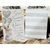 Some Bunny is een Bow Bunny 1st Birthday Kaart