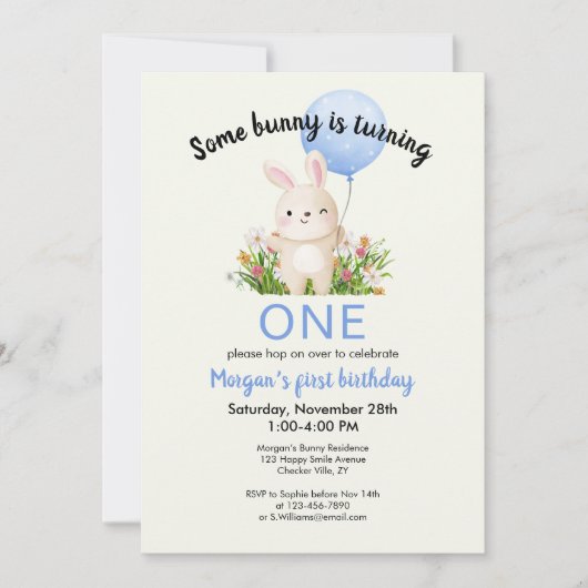 Some Bunny is een eenvoudige Schattigee jongetjes Kaart (Voorkant)