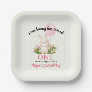 Some Bunny is een eenvoudige Schattigee meisjes 1e Papieren Bordje