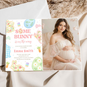 Some Bunny Is On The Way Baby Shower Foto Kaart