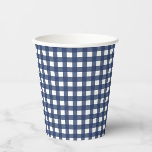 Some Bunny is One blauwe Gingham Verjaardag Papieren Bekers