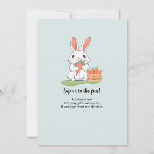 Some Bunny is One Boys Girls 1st Birthday Kaart (Achterkant)