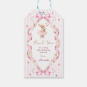 Some Bunny is One Pink Bow Gingham 1st Birthday Cadeaulabel (Achterkant)