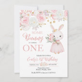 Some Bunny is Turning One 1st Birthday Kaart (Voorkant)