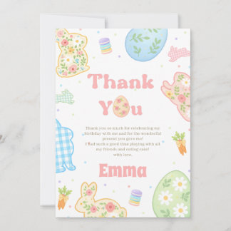 Some Bunny is Turning One Pastel Birthday Bedankkaart