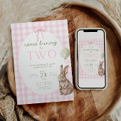 Some Bunny is Two Birthday Invitation Easter